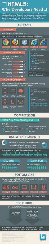 HTML5: Why Developers Need It! – Infographics